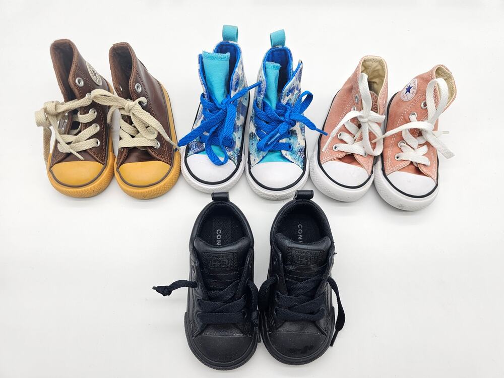 Converse Toddler Boys Size 5 - 4 Pair Lot 3 Hightop/ 1 Low